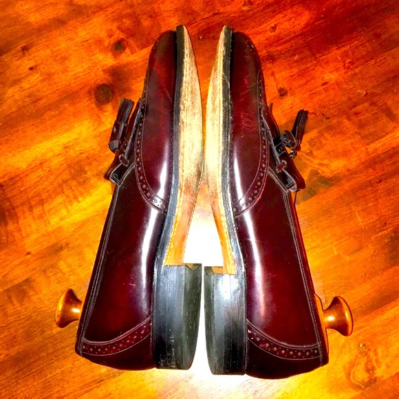 J & M Burgundy Optima Tassel Kiltie Loafer 10 D/B - Picture 8 of 10